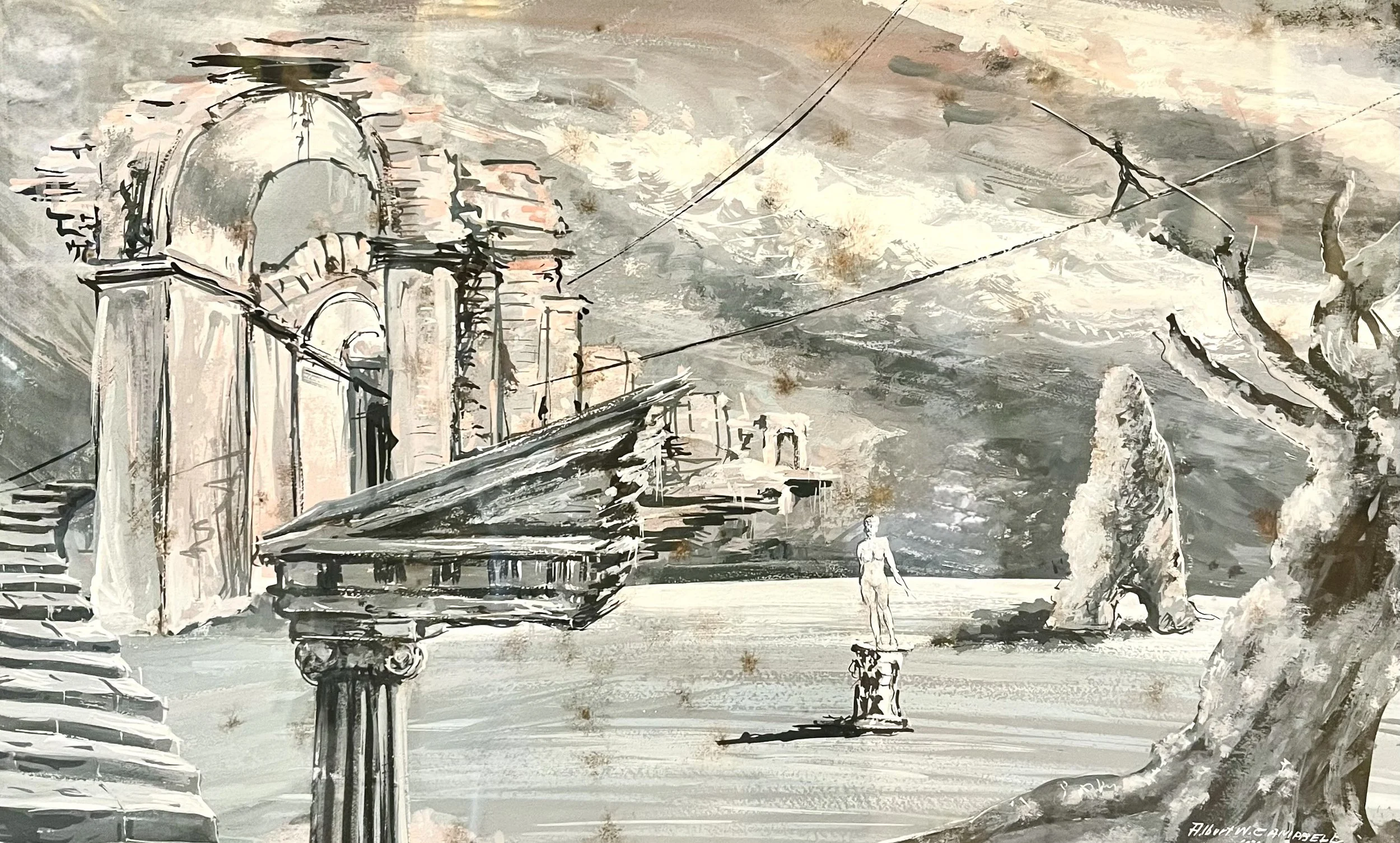 Featuring Alfred Campbell, influenced by Salvador Dali