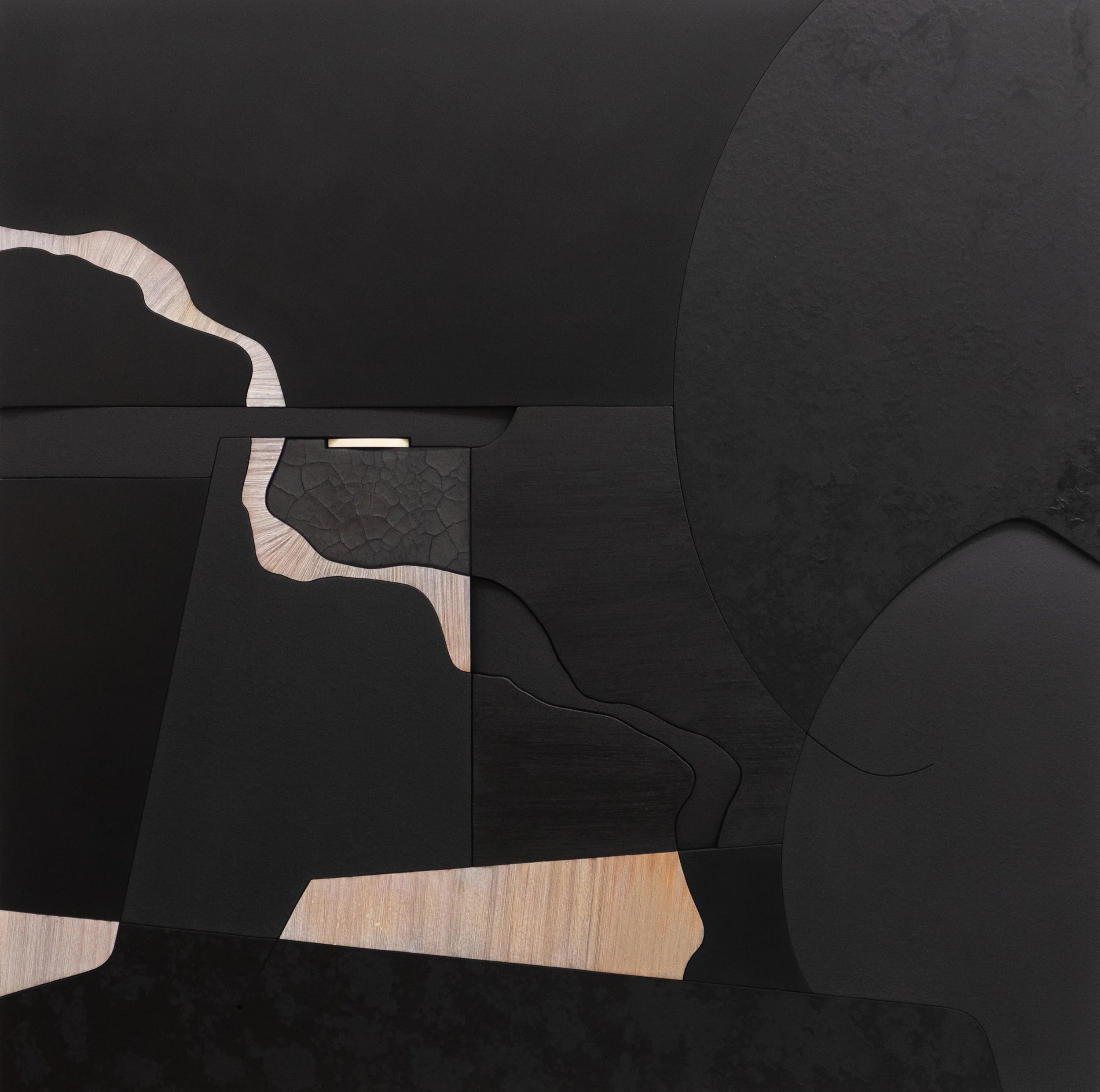 3972, RECHERCHE DU NOIR 6, 44X44",	Aug-24, MIXED MEDIA