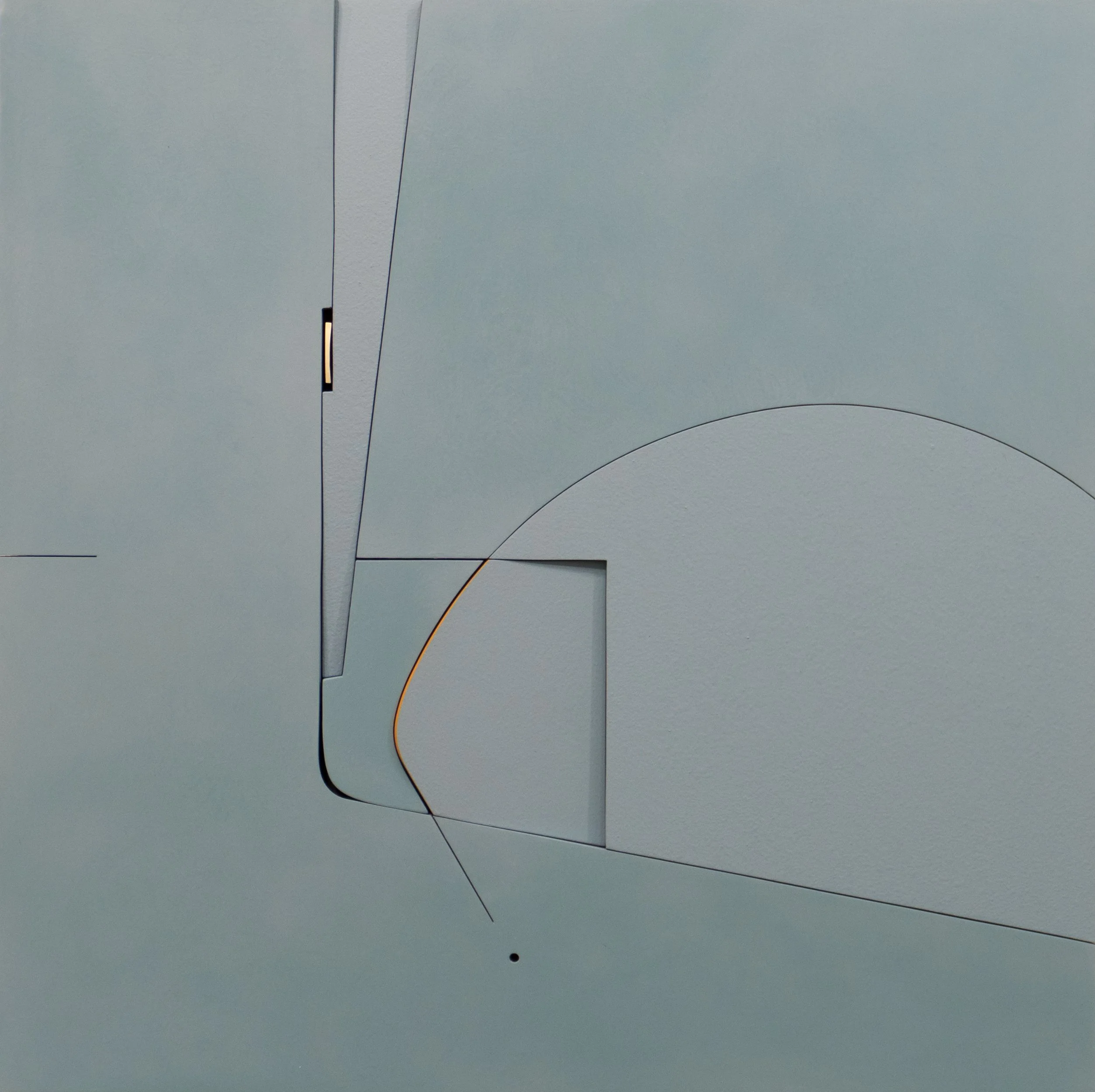 3078, BLUE LINE ON ME 1, 30X30", Aug-18, MIXT MEDIA