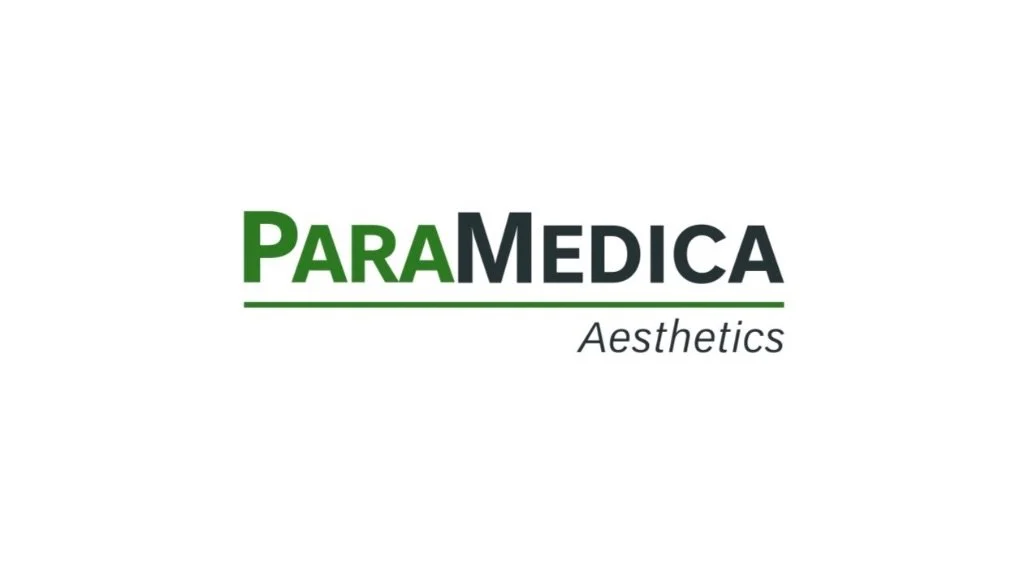 Logos for ParaMedica Aesthetics with green and black text on a white background.
