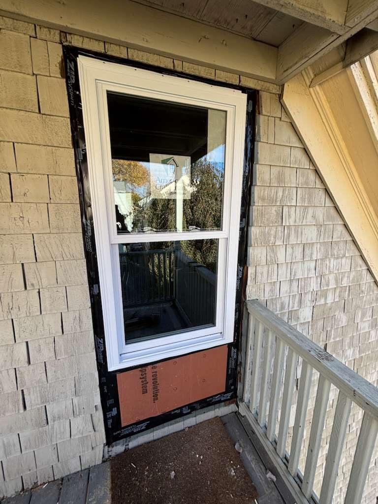 Side entry porch construction in progress