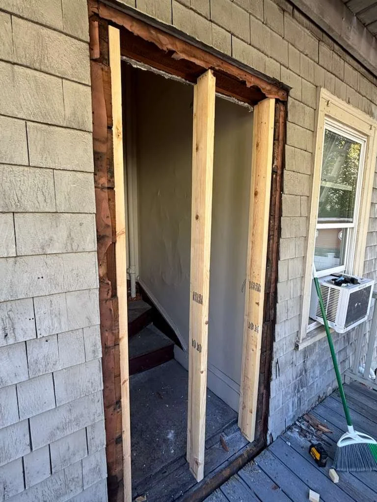 New porch framing with proper footings in Somerville, MA
