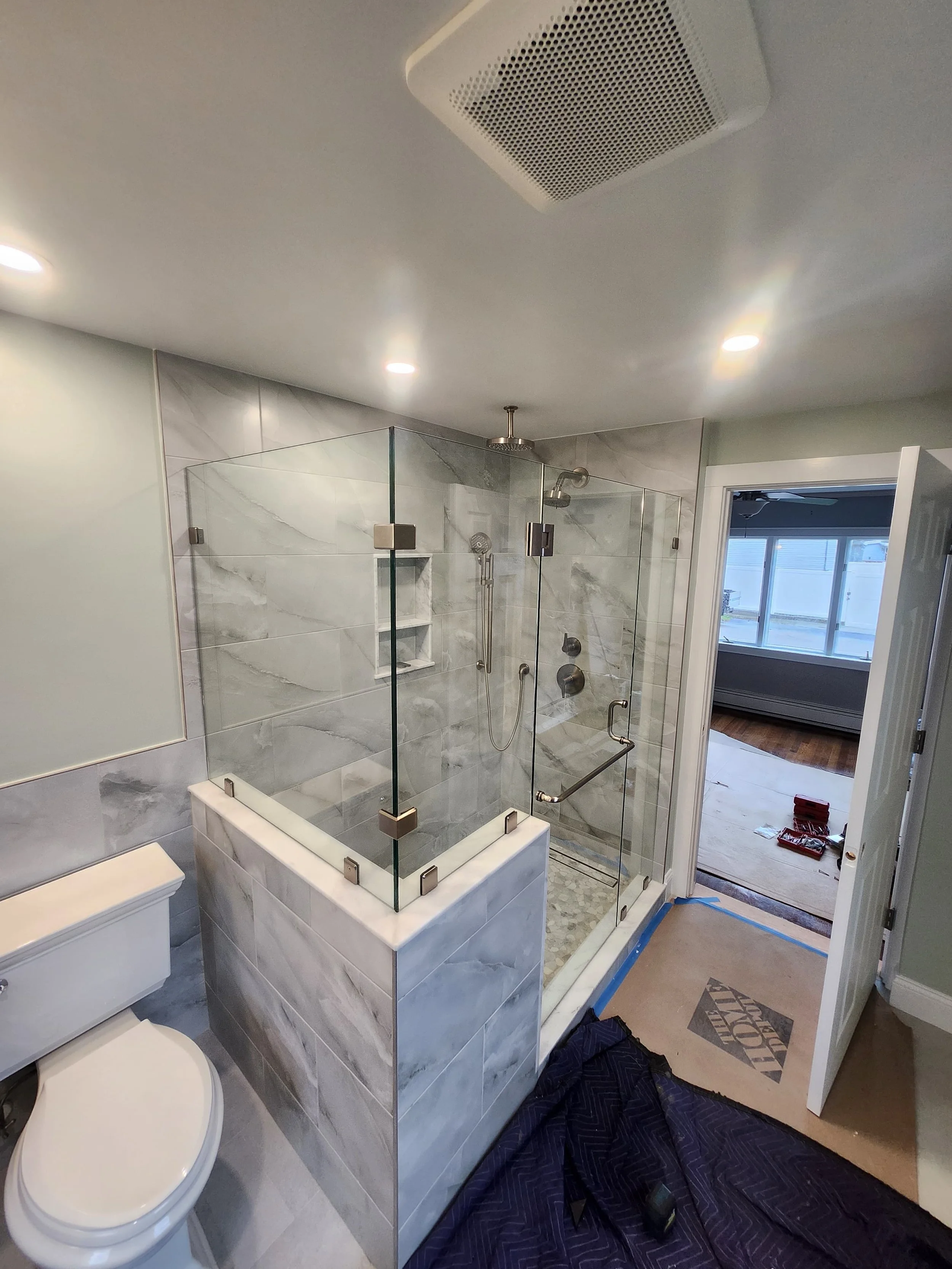 Master bath renovation in Watertown, MA