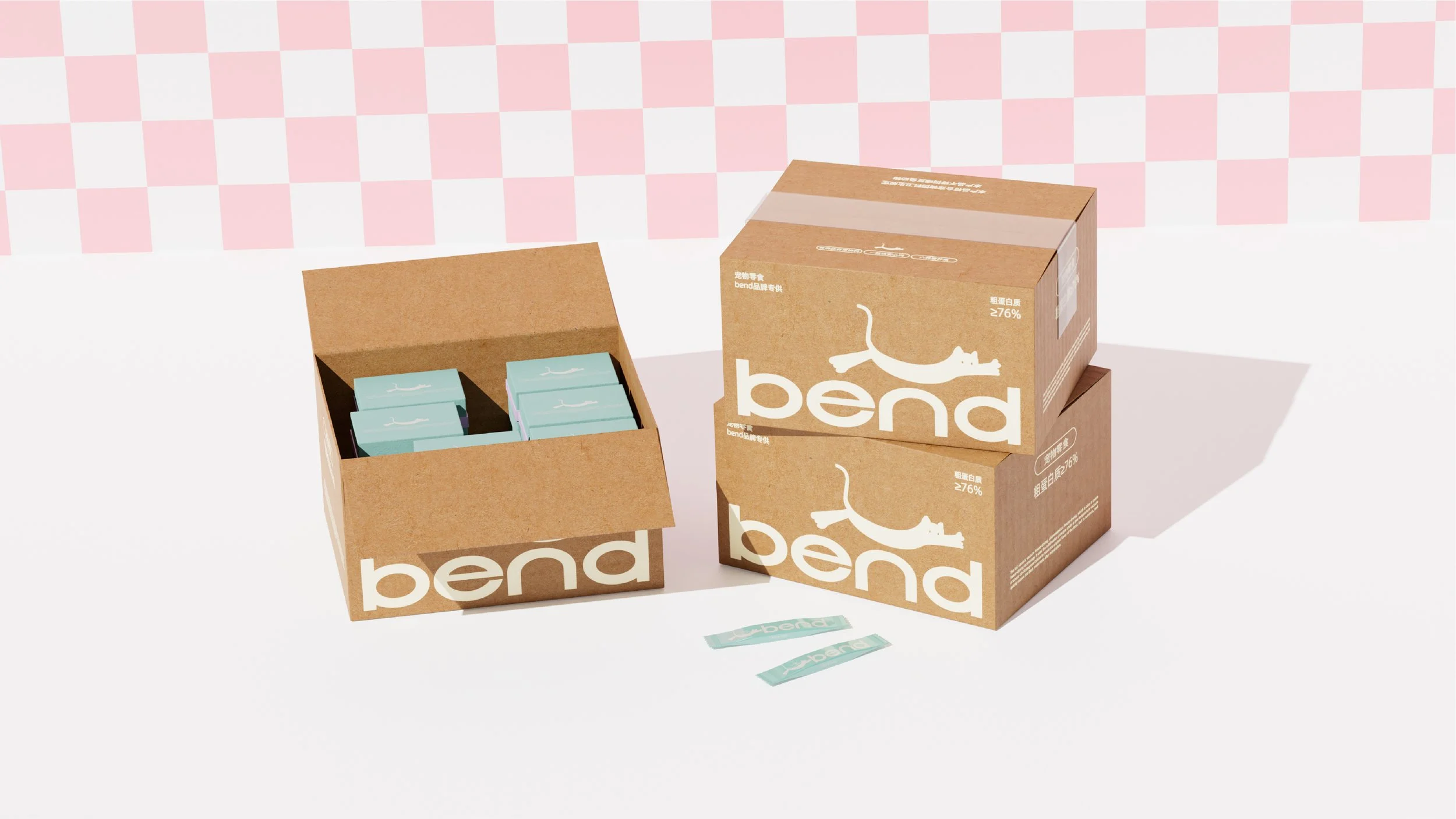 Bend pet food branding packaging product photoshoot project by ChainIn Design Agency