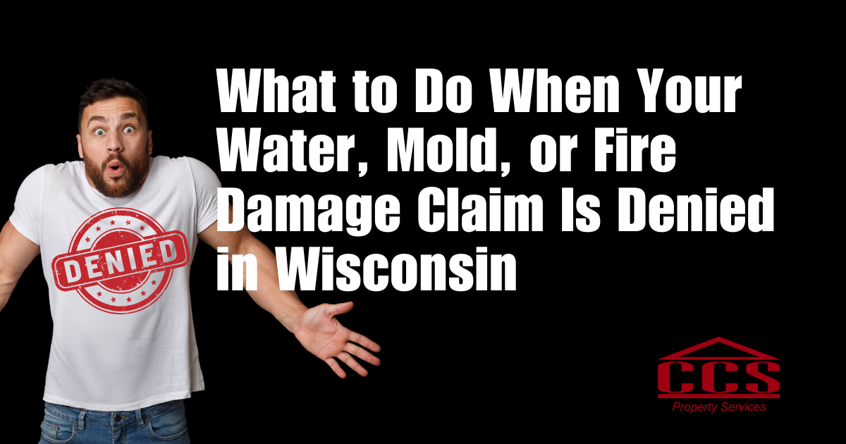 What to Do When Your Water, Mold, or Fire Damage Claim Is Denied in Wisconsin