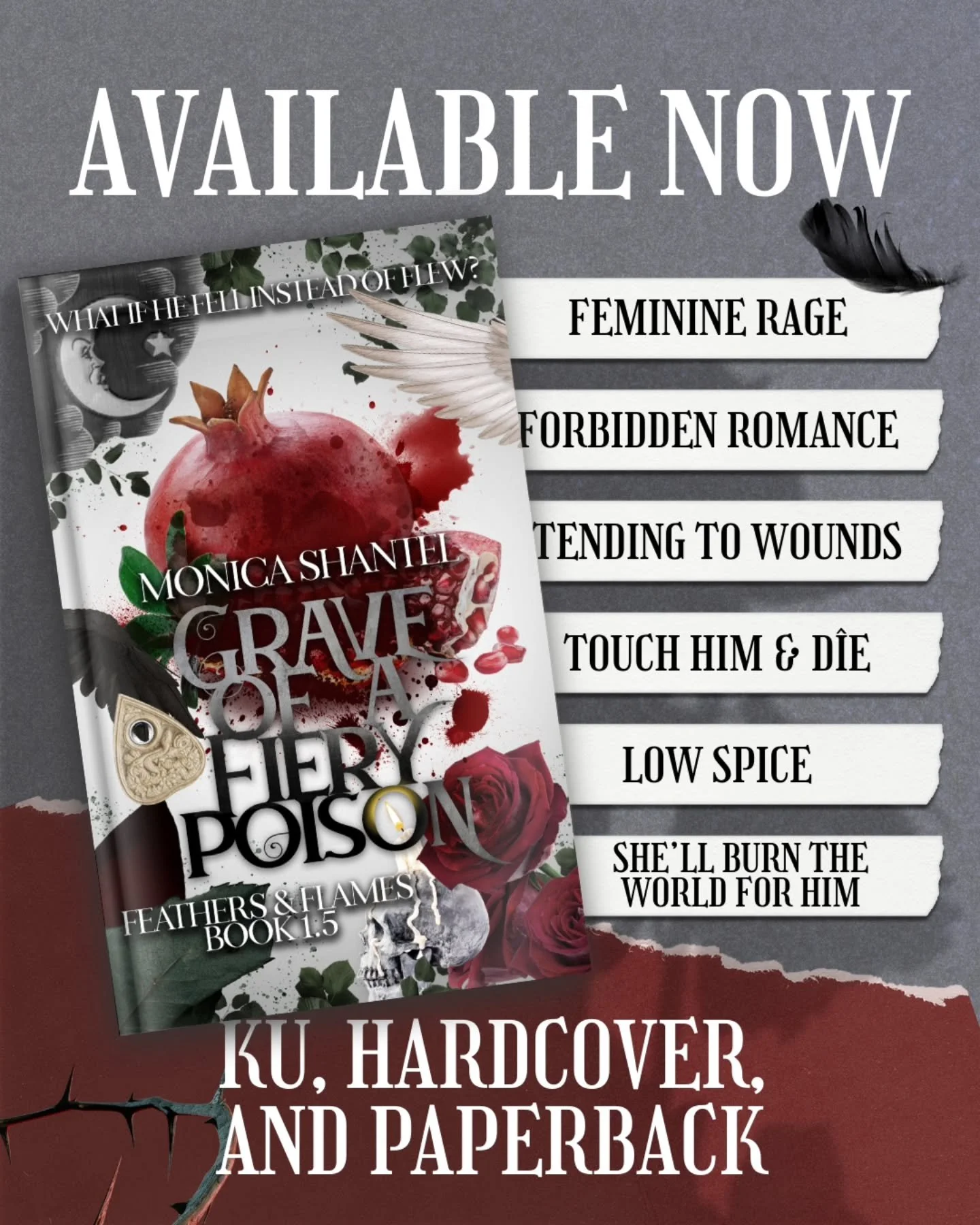 In case you missed it yesterday, Grave of a Fiery Poison is out now! 🤭 

Do you prefer a slow, fast, or medium burn?

I'm a slow burn kind of woman but medium is good too! I struggle with fast burn though.

Never fall for your guardee. 

Beauty of a