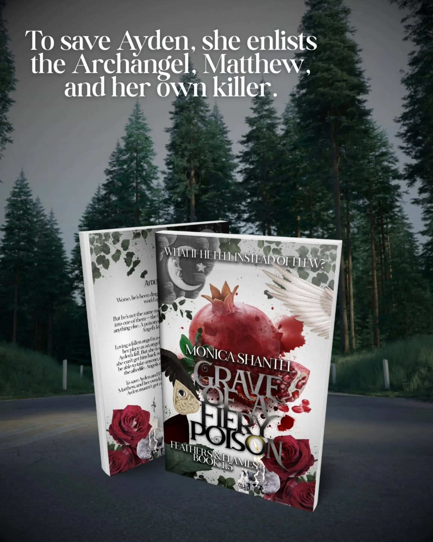 I still can't believe this book is out in the world. 

He's not the same man.

Grave of a Fiery Poison is a low spice what-if version that's Fallen x Supernatural. It can be read alongside books 2&amp;3 in the Feathers &amp; Flames trilogy, following