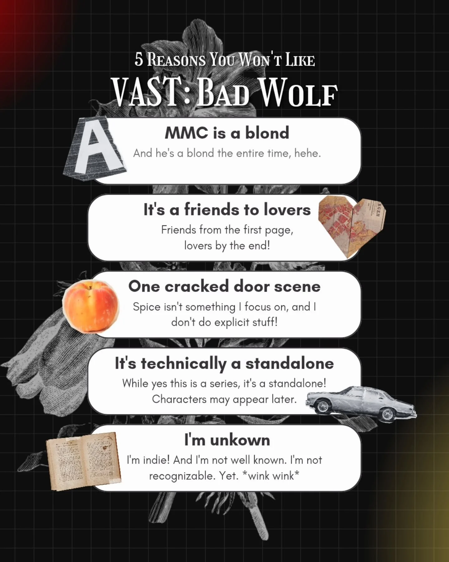 This exact version of this song is actually part of the playlist for Bad Wolf, so very fitting. 😆 

I'm still deep in writing this book (on draft 3 now, do NOT recommend being an underwriter). But I am very much having fun and so excited to get this