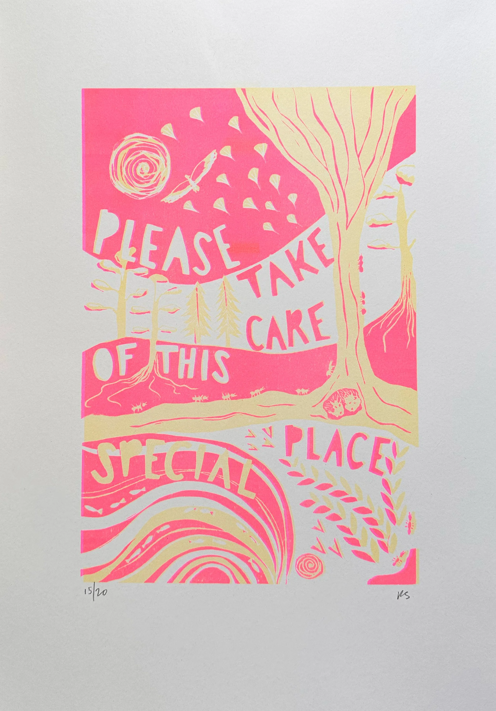Please Take Care of this Special Place - RISO Print