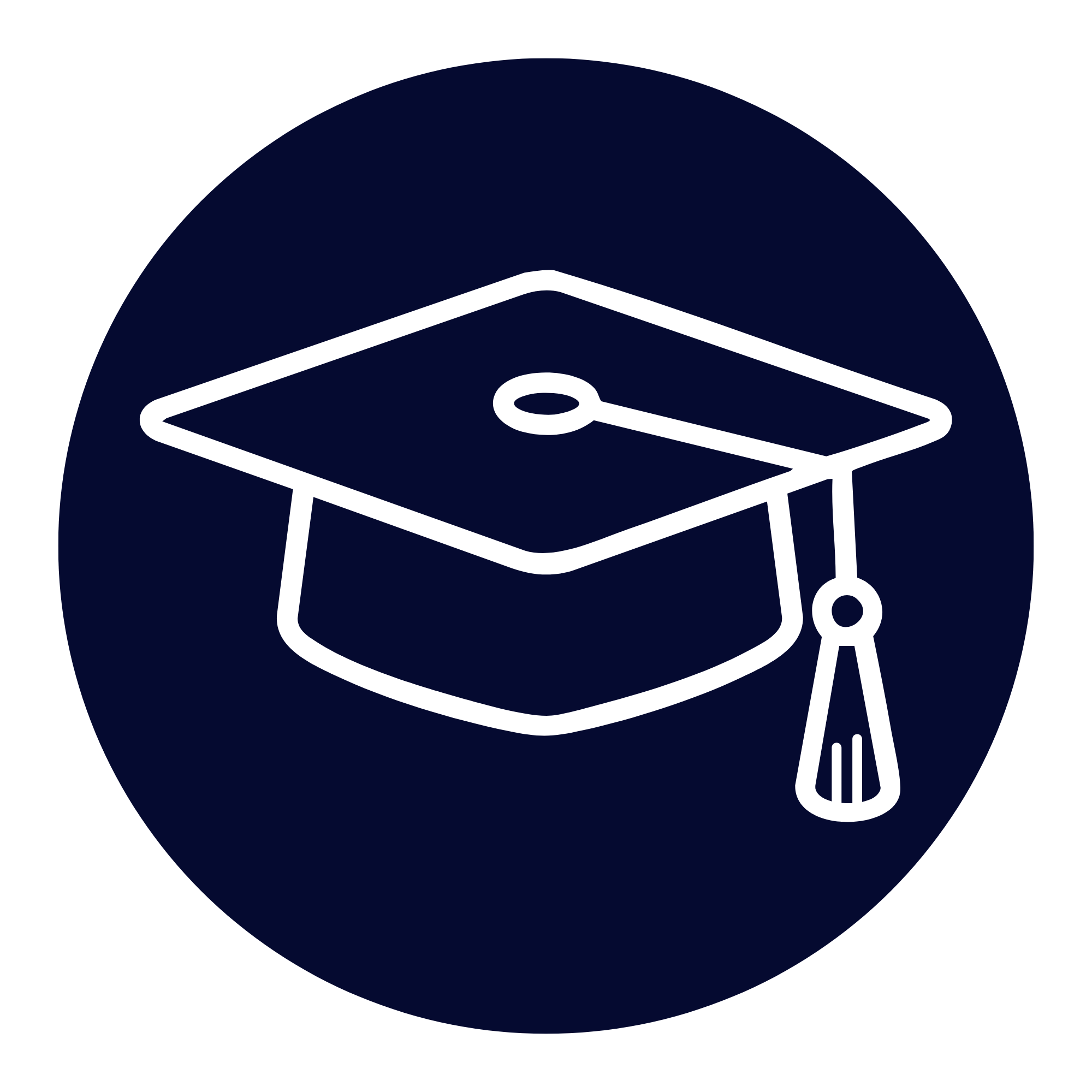 Dark blue circular background with a white outline of a matchbox with a matchstick and a flame.