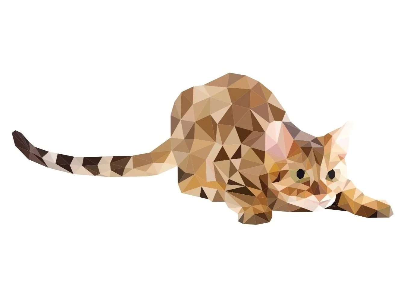 The first in a series of geometrically shaped cats.