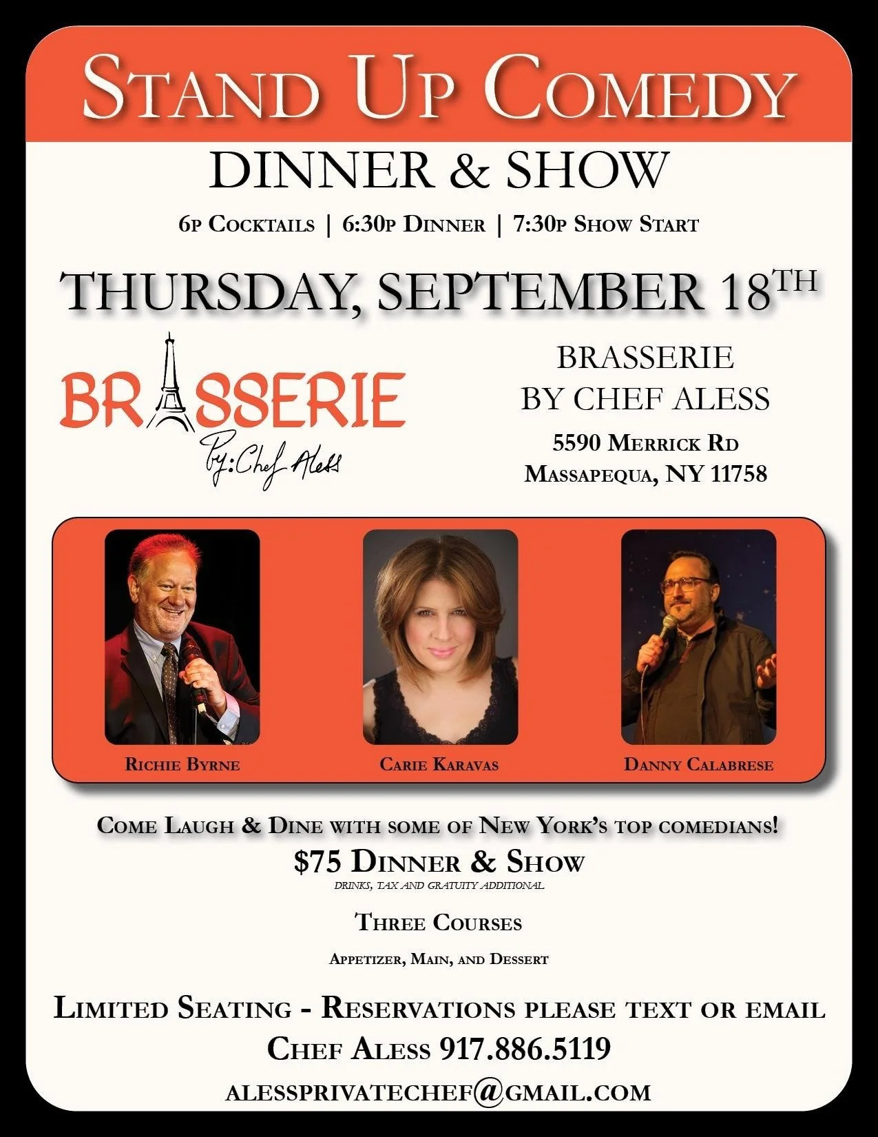 Brasserie by Chef Aless Dinner & Show