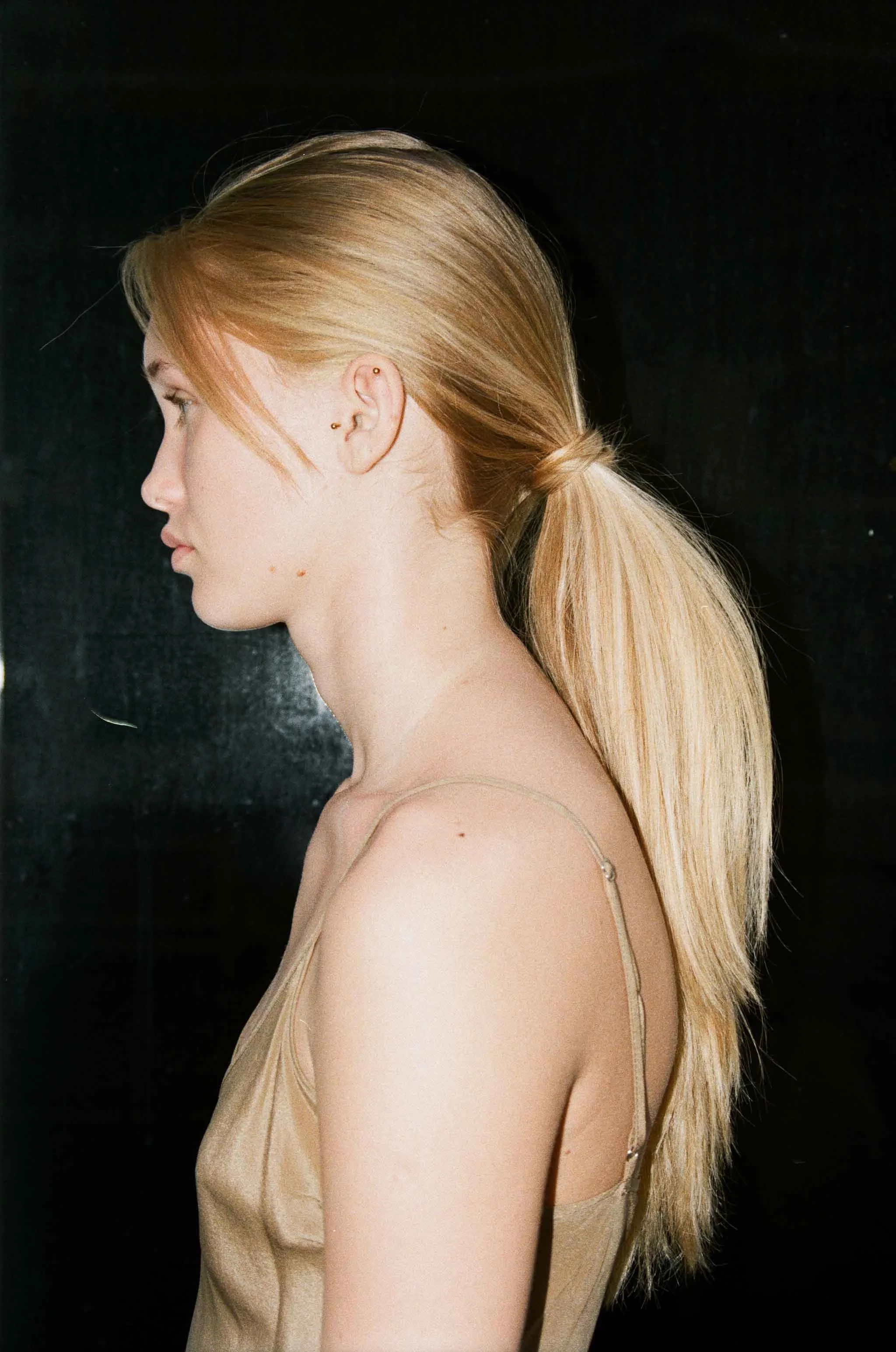 Contemporary fashion editorial photographed on 35mm film by a London-based analogue photographer.