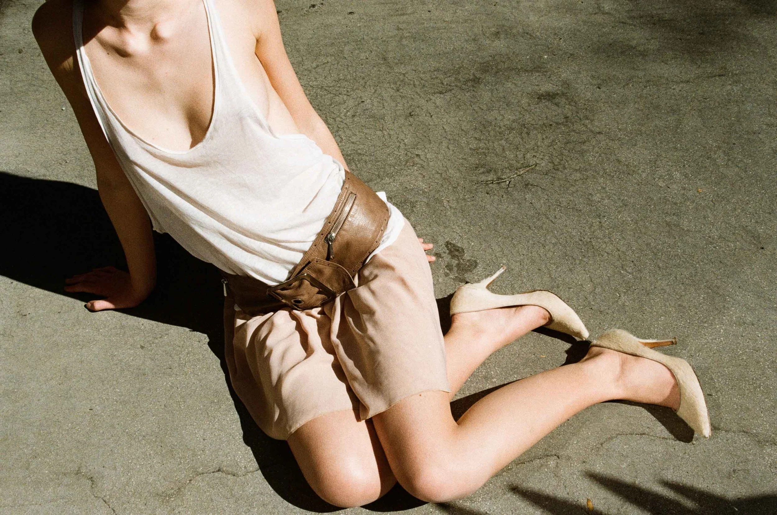 Analogue fashion portraiture blending candid expression, modern silhouettes and understated editorial direction.