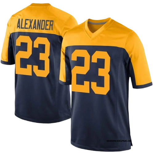 Green Bay Packers 23 Jaire Alexander Football Jersey Navy Blue/Yellow