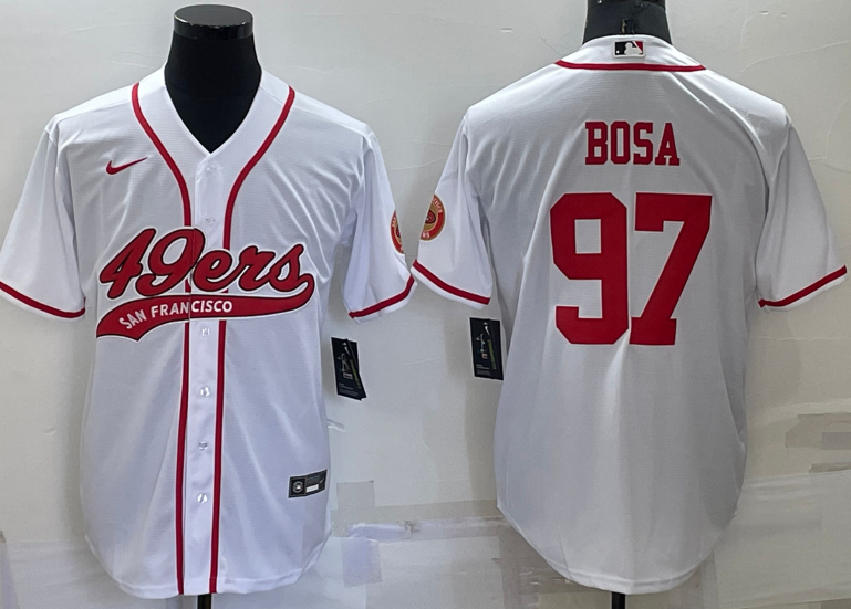 San+Francisco+49ers+%2397+Nick+Bosa+Baseball+Jersey+White.png