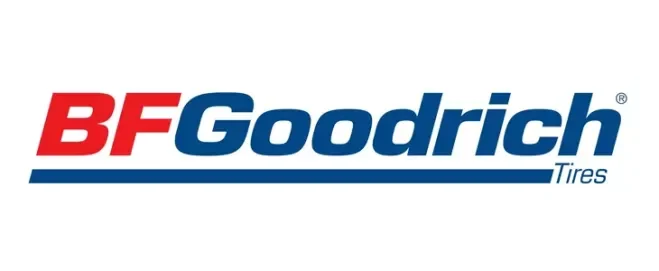 BFGoodrich Tires logo in blue and red text on a white background.