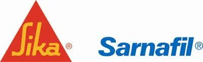 Logos of Sika and Sarnafil side by side