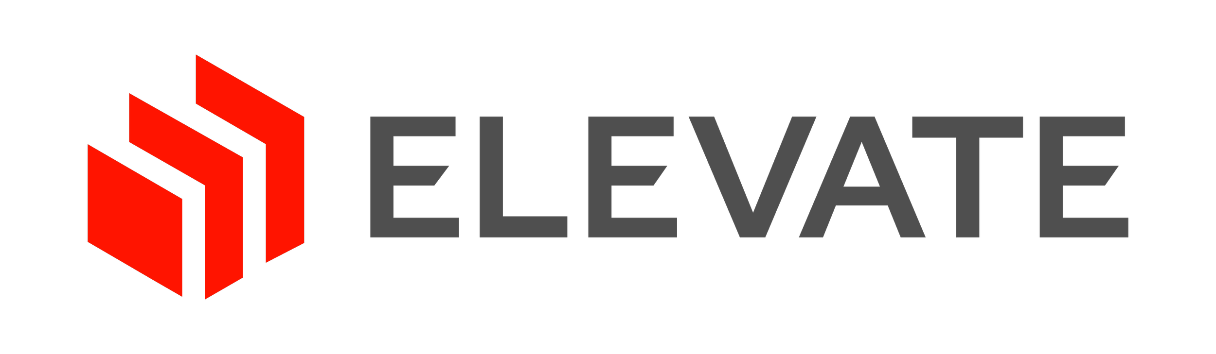 Logo with red geometric shapes and the word 'ELEVATE' in gray capital letters.