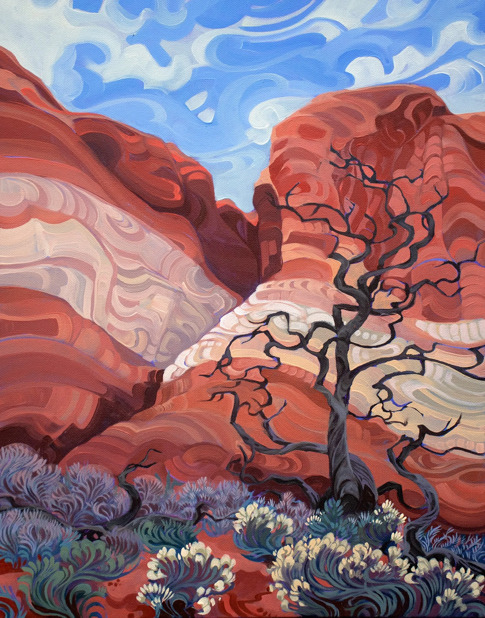 Beautiful Badlands
16x20" Acrylics on Canvas