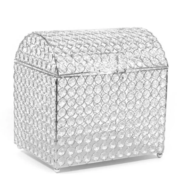 Crystal Money Chest - Silver