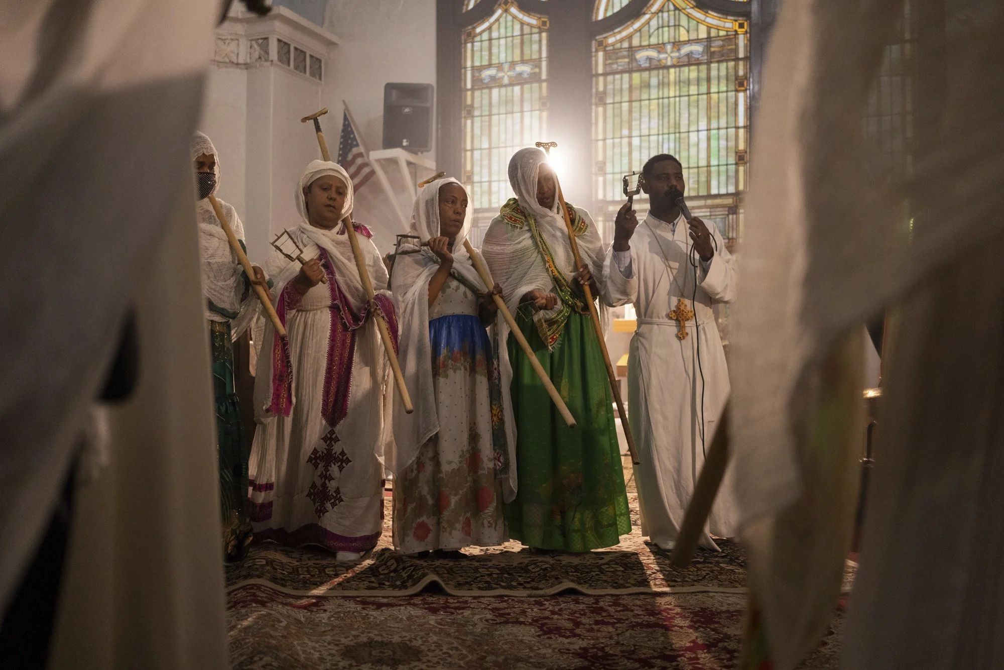 Worshipers celebrate Ethiopian Constitution Day on Saturday, July 16, 2022 at Holy Trinity Ethiopian Orthodox Tewahedo Church in Columbus, Ohio. "We commemorate this day because God reveals himself to the sons of man, but we also commemorate this day