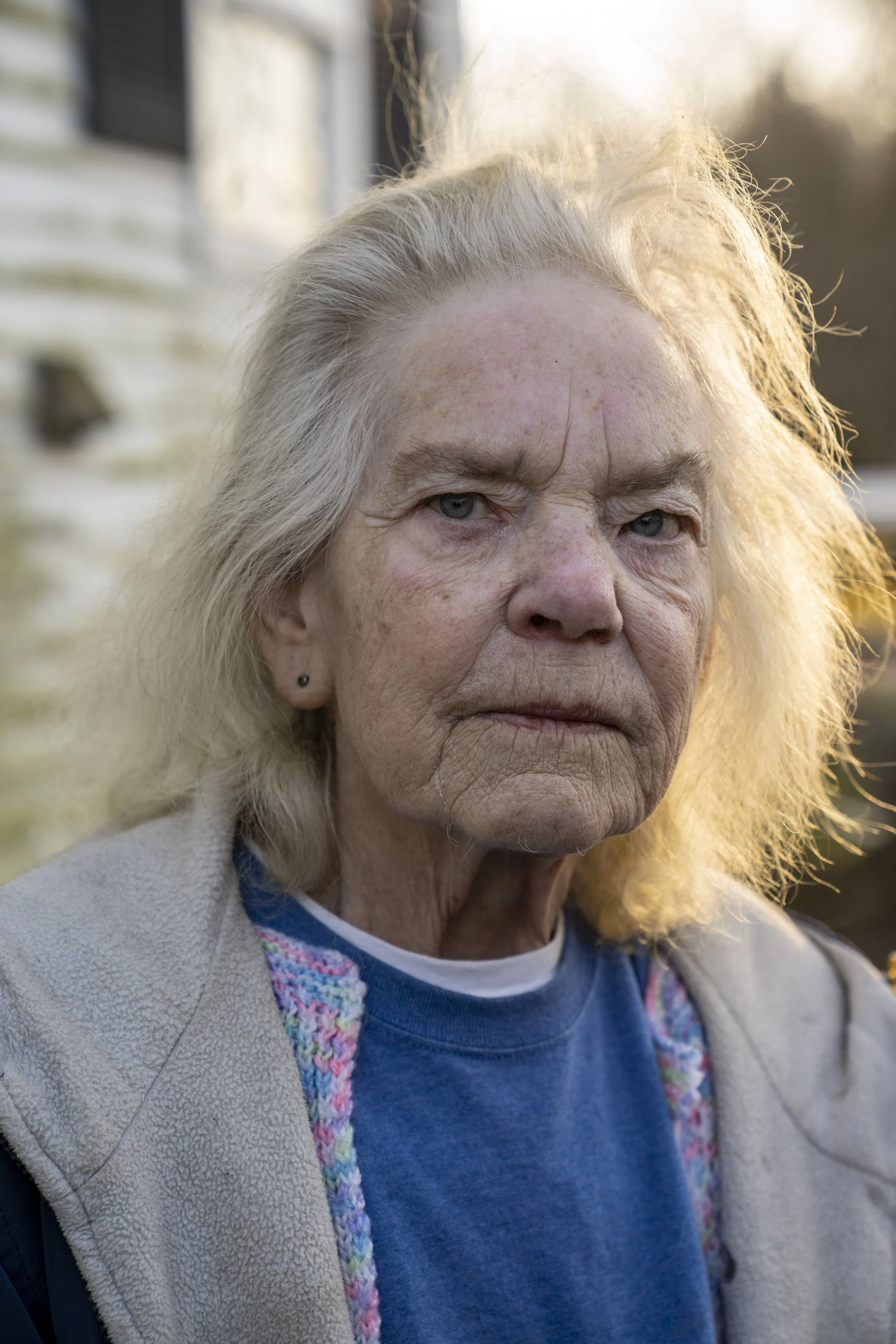 Lucy Atkins moved to Shade from Heron, Ontario. "The blue sky is mine, she tells me. "I've asked Jesus for it and it's my blessing every day." | Hannah Clark