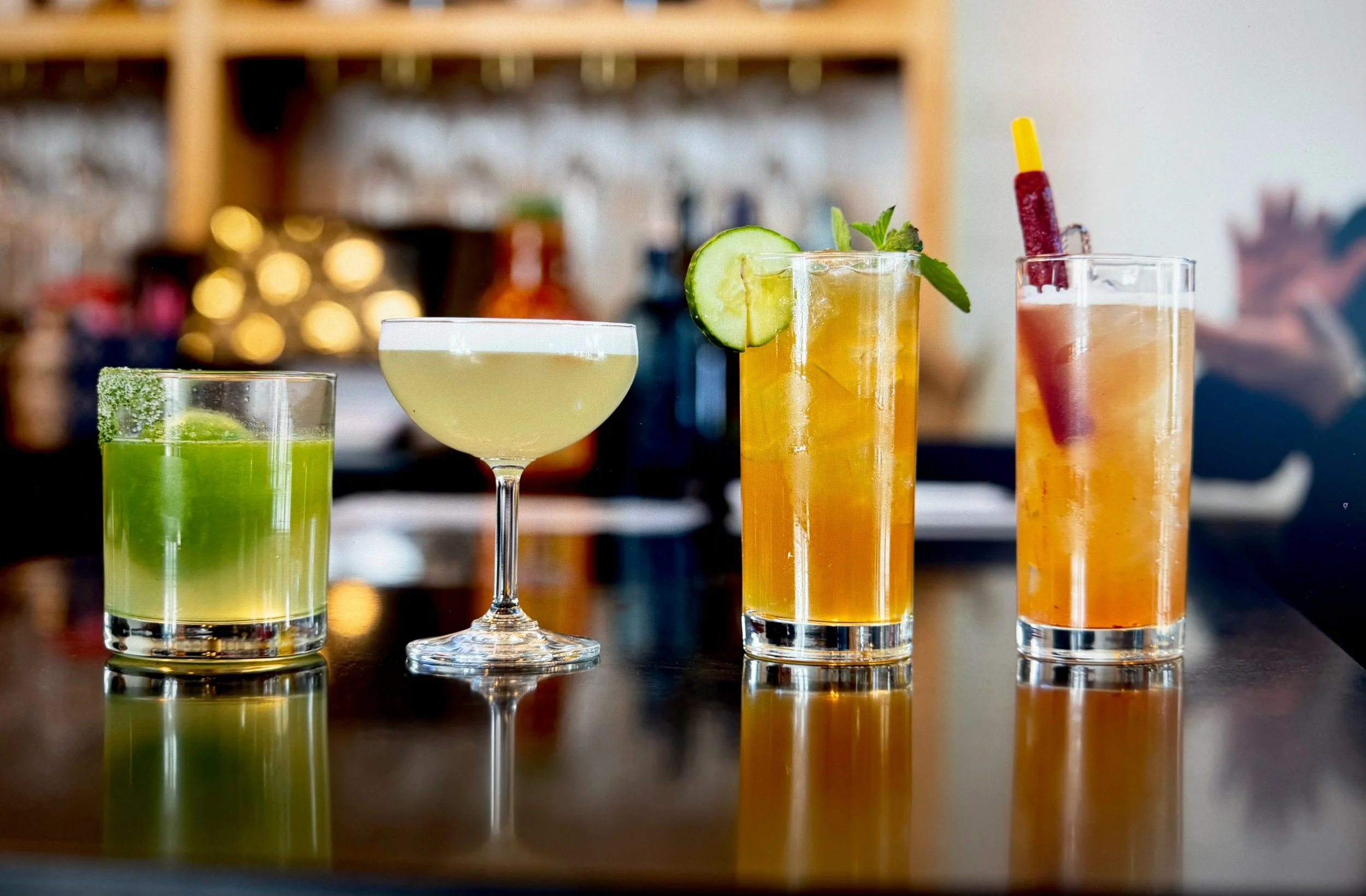 Papito in Hayes Valley cocktails. papito margarita, honey sour, rumberita, jamaikino