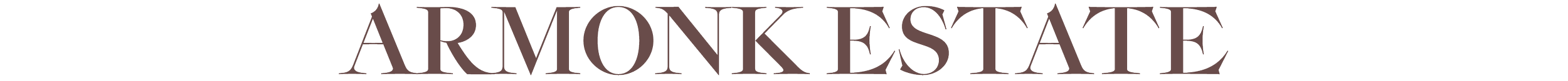 The ARMONK ESTATE logo with the text in a stylized font.