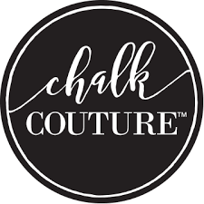 Chalk Couture logo with black background and white text