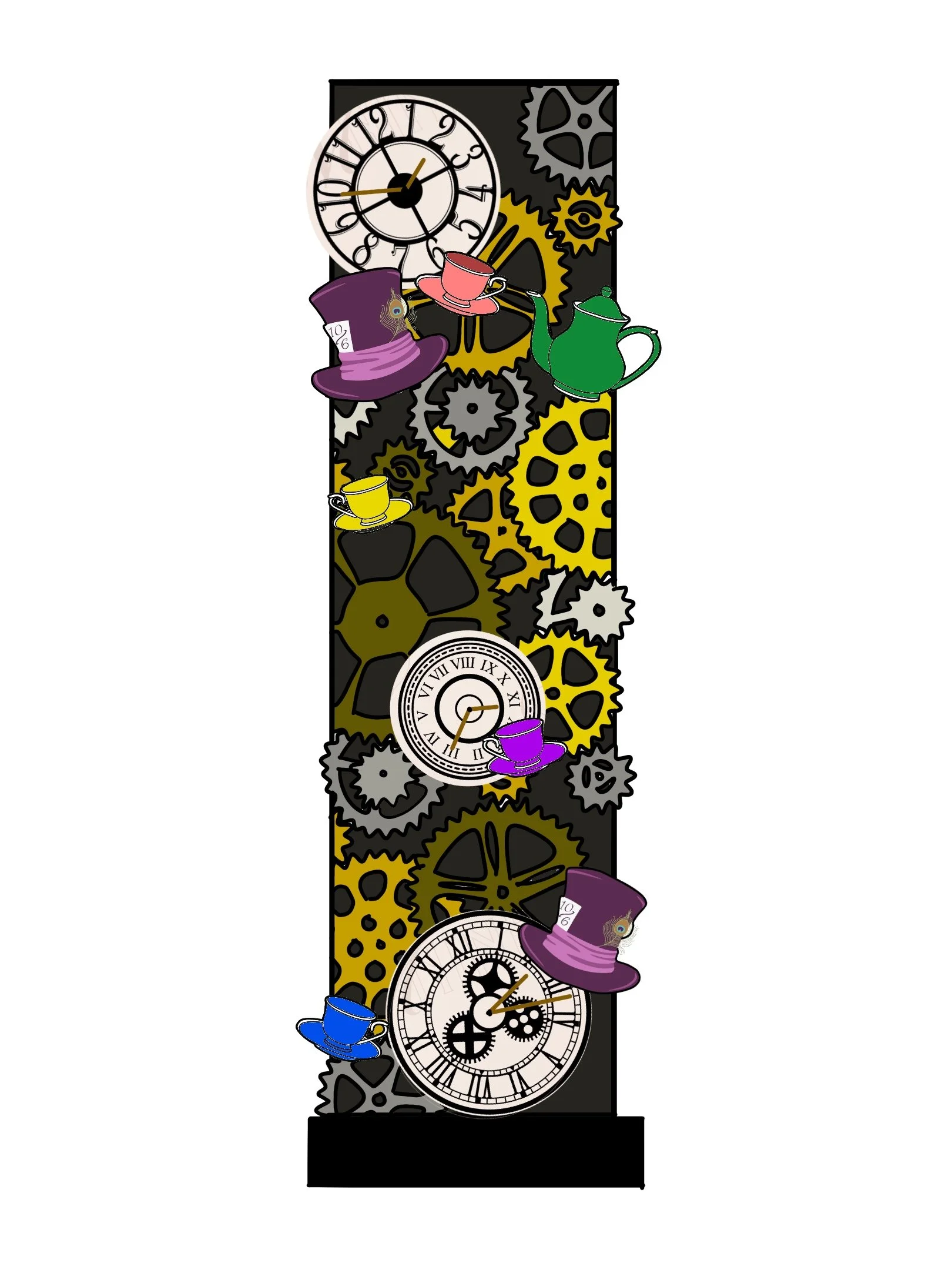 Periaktoi Concept Design - Willy Wonka / Alice in Wonderland - Tulare County Office of Education Theater Co.