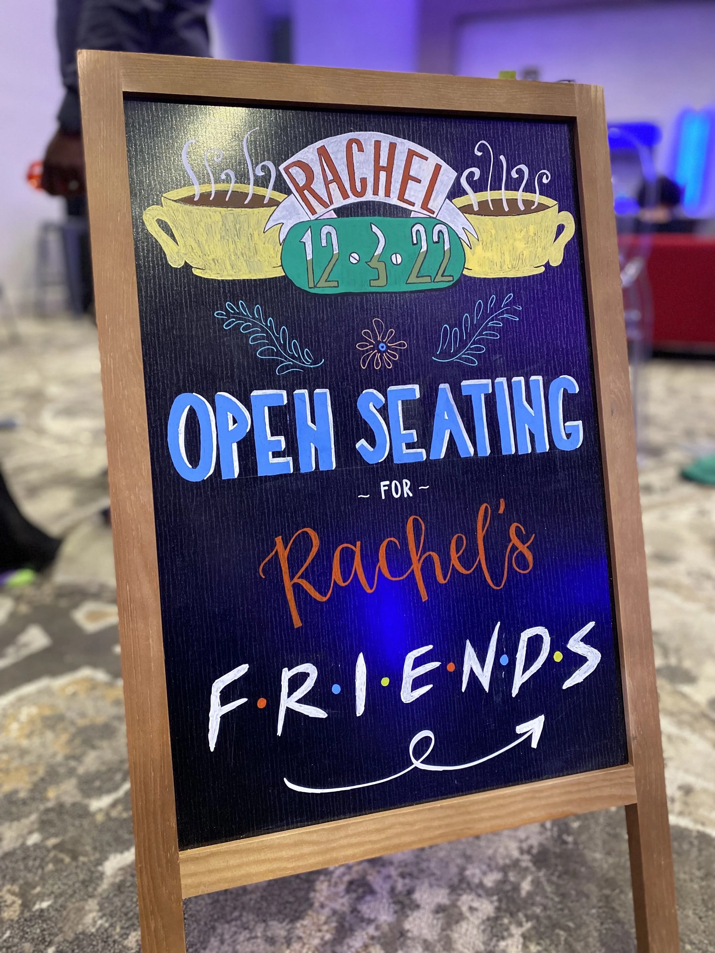 Party Signage with FRIENDS Artwork