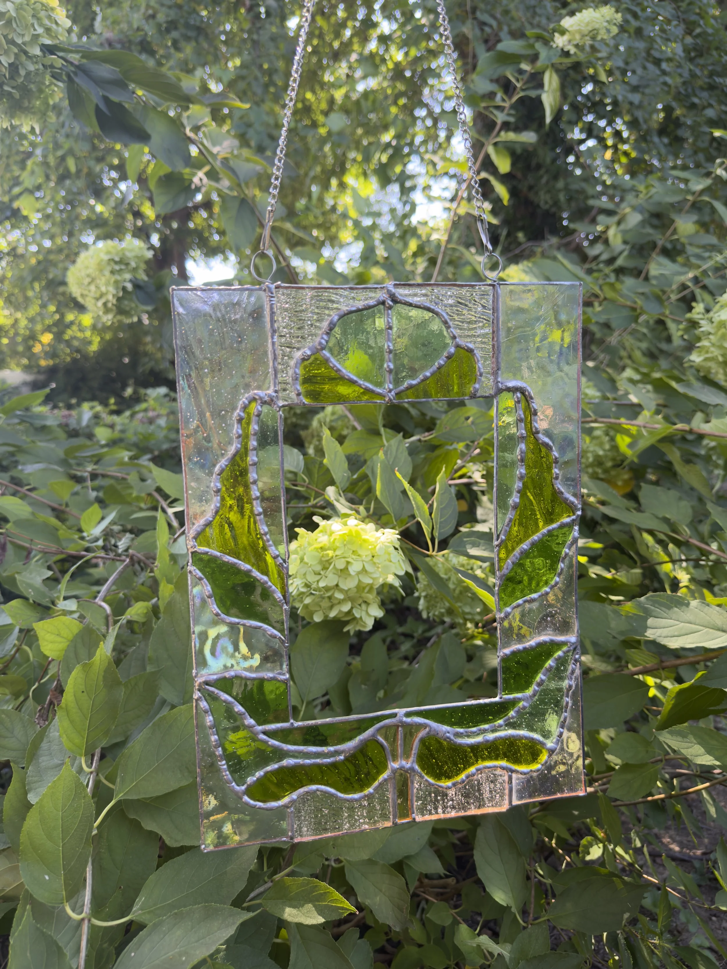 September Fig Stained Glass Frame Template