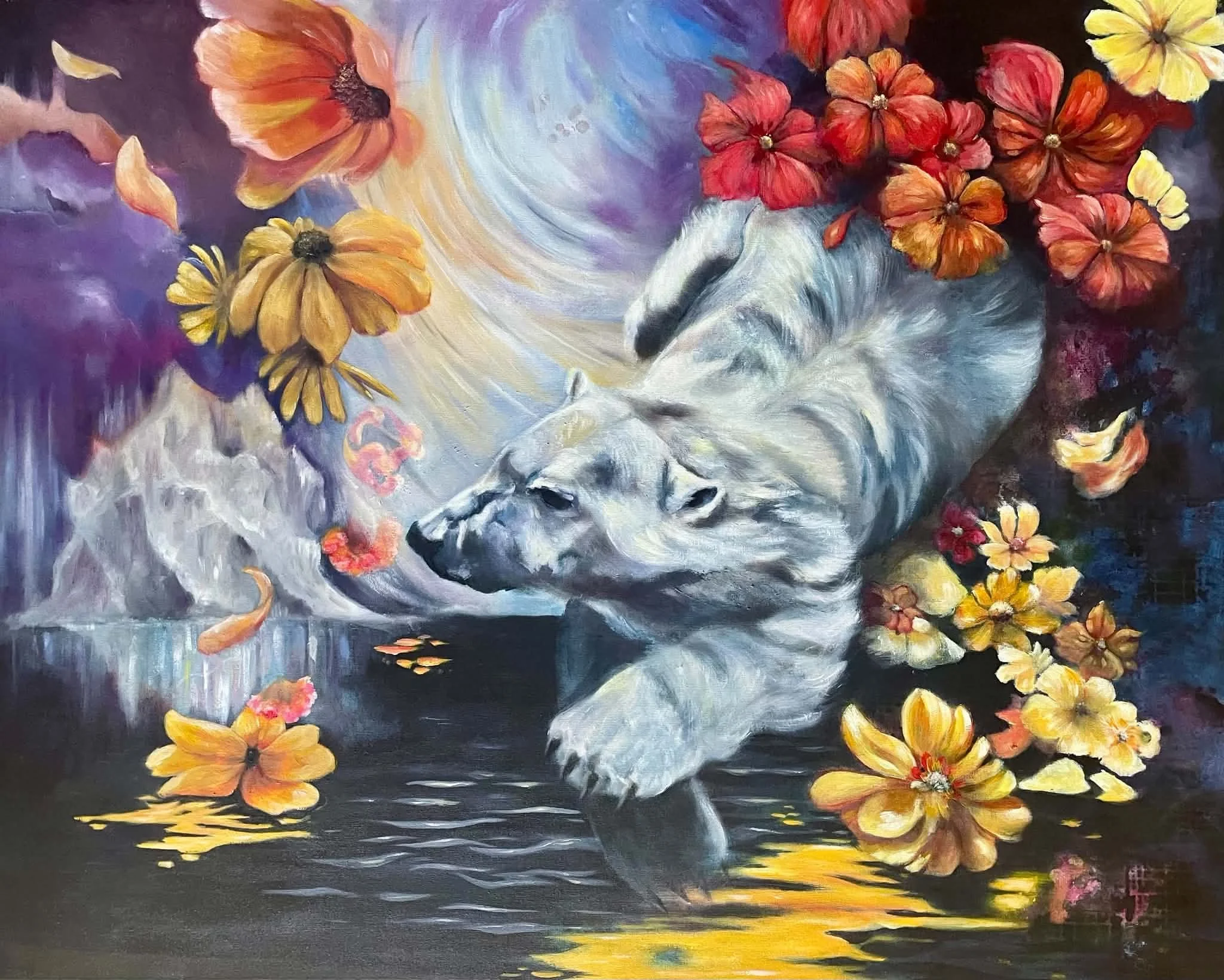 "The call from the Ice"
80x100 cm.
Kr. 14.500
