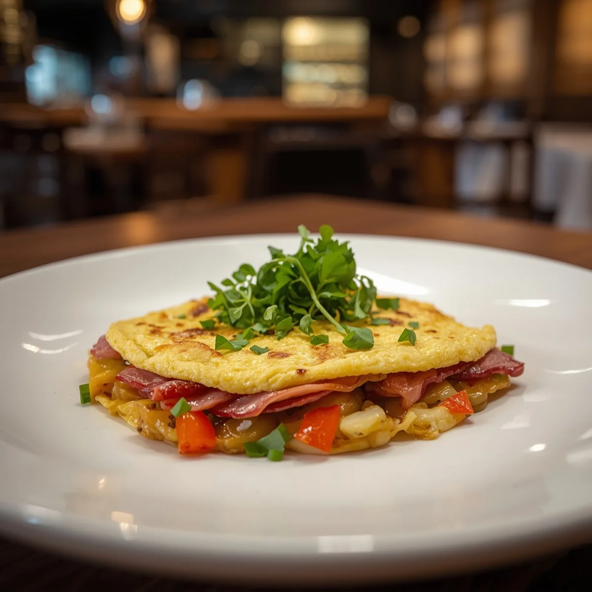 Ham and Veggie Omelette