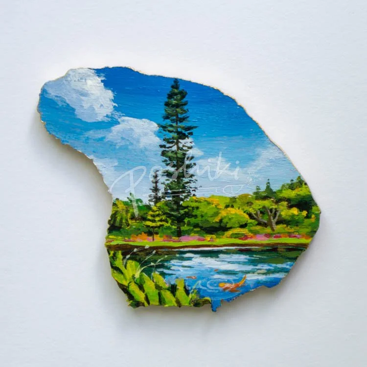 The Koi Pond - Hand-Painted Lāna'i Magnet