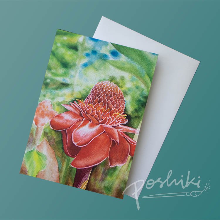 Torch Ginger Greeting Card