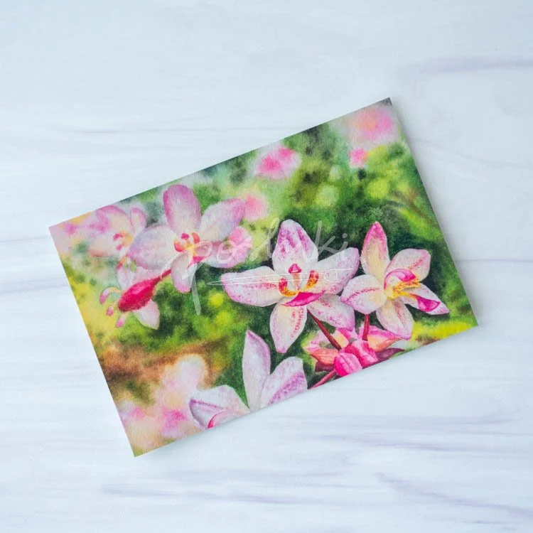 Pink Orchids Postcard