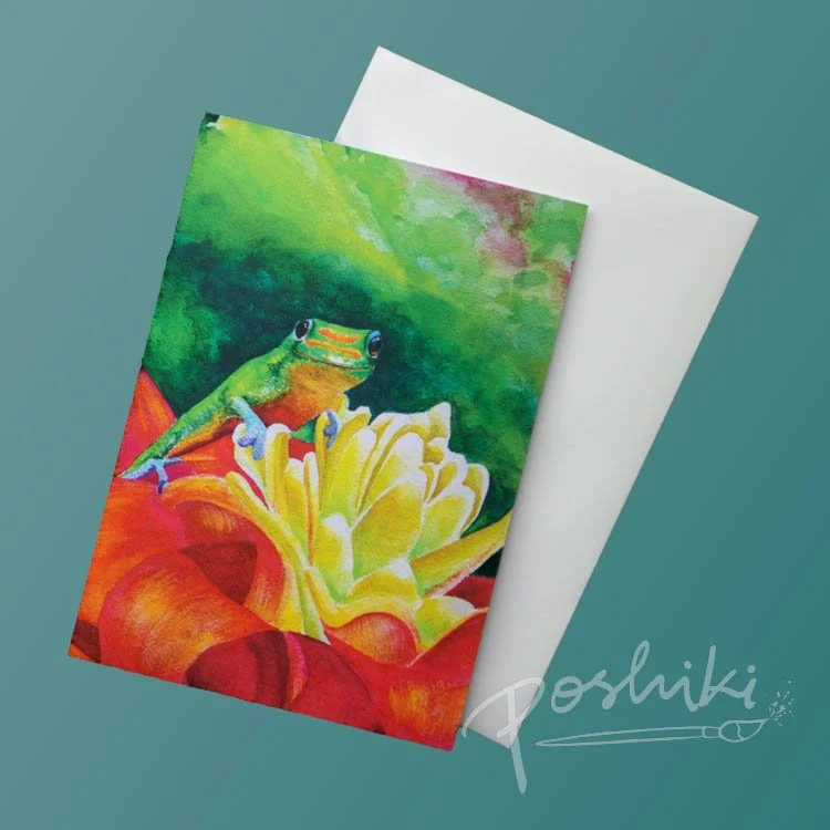 Happy Day Gecko Greeting Card