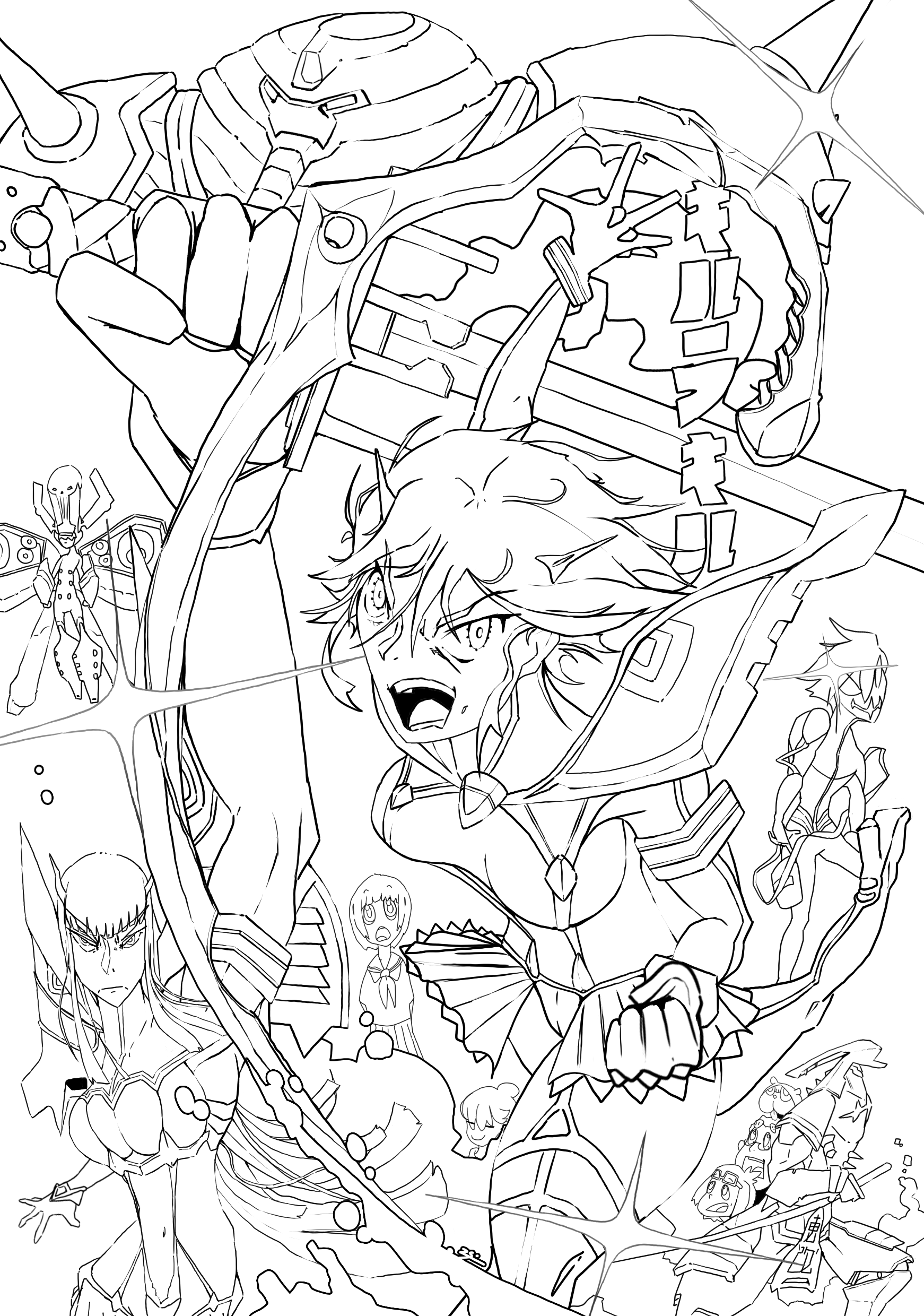 kill la kill (linearts) 004.png