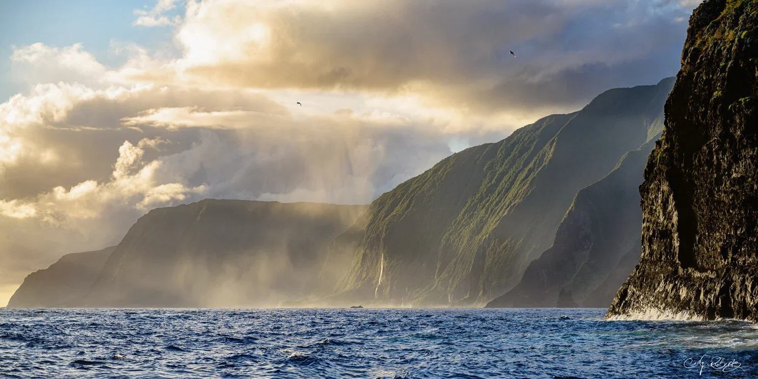 Moloka'i+North+Shore+Waterfall+Sunrise+Art.webp