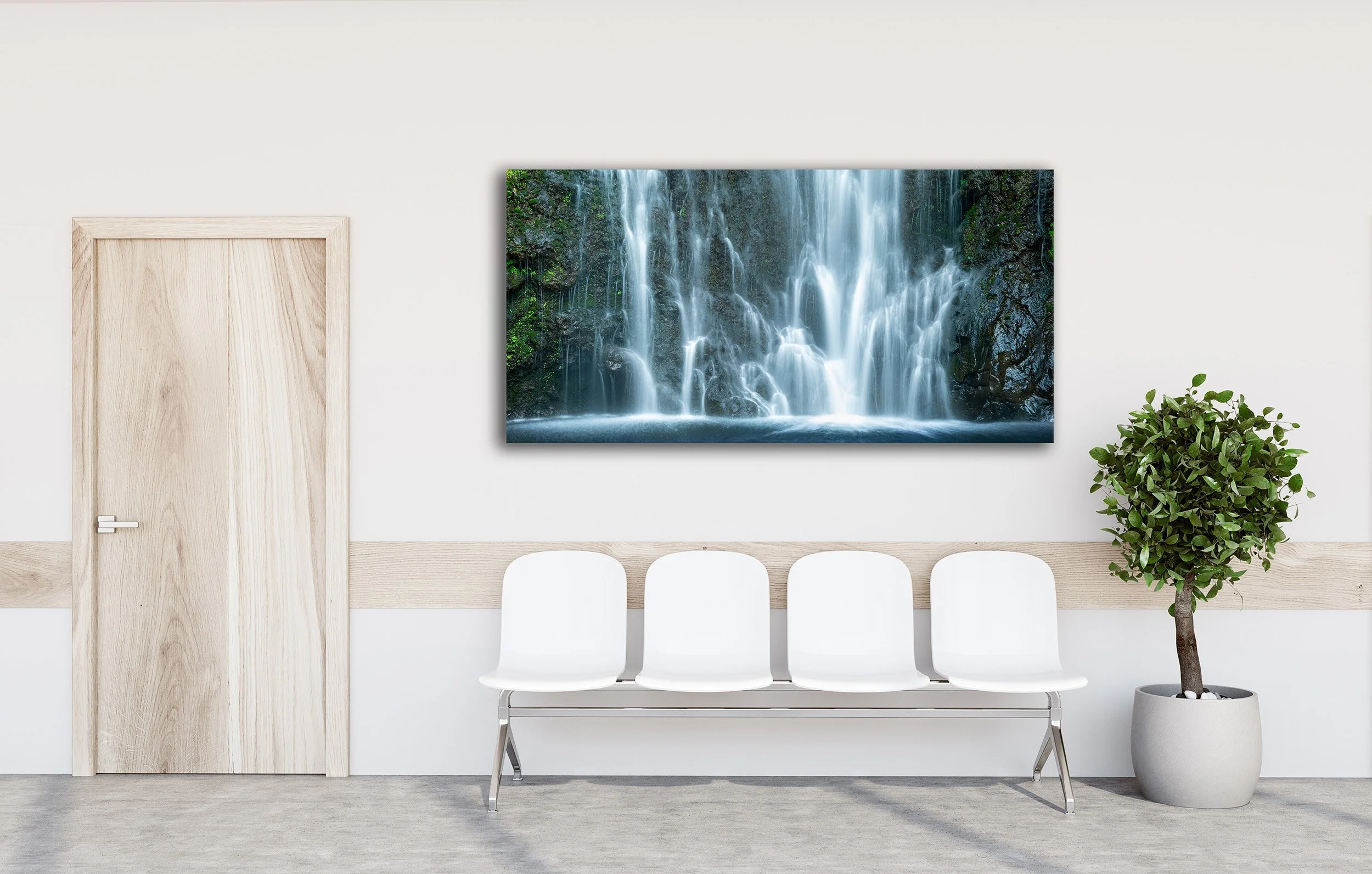 Zen Waterfall Art for Modern Office Waiting Room - Cody Roberts Fine Art.jpg