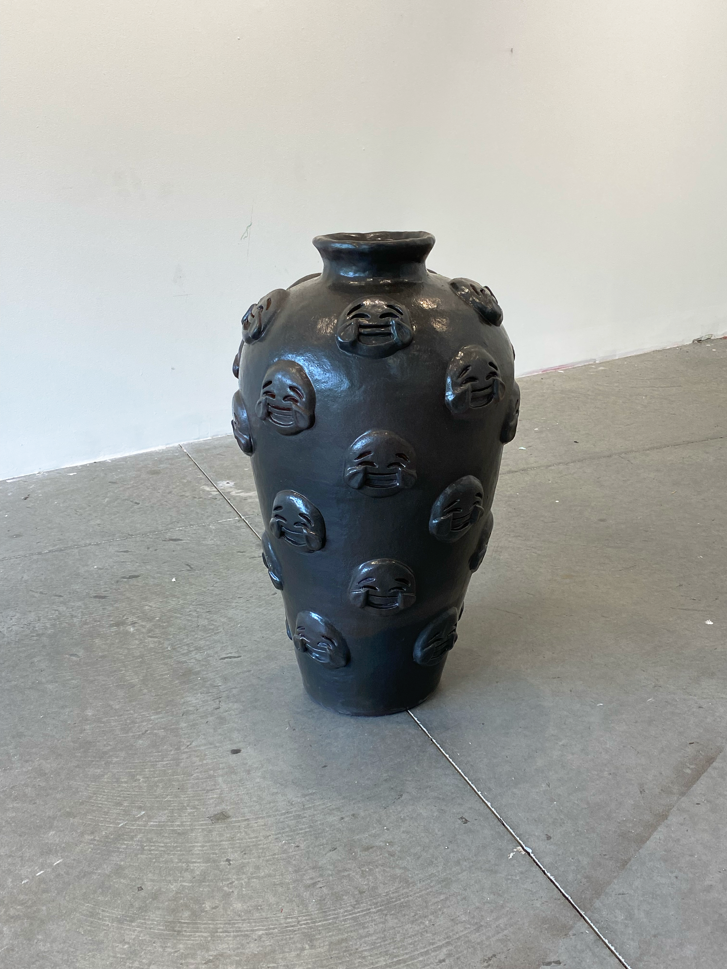 LMFAO vase, earthenware, glaze, 28" x 18" x 18"