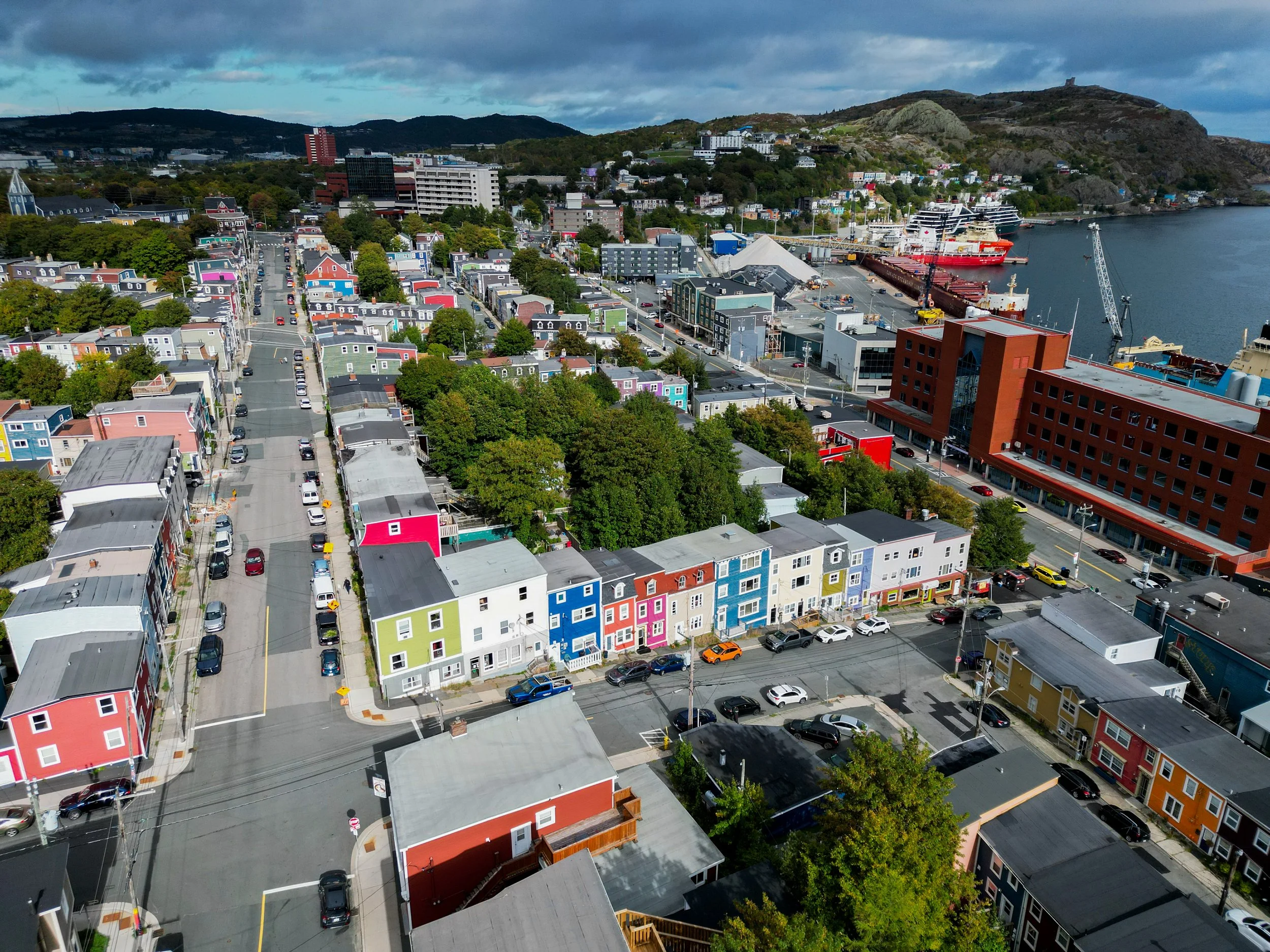 Aerial view of St. John's Newfoundland Canada