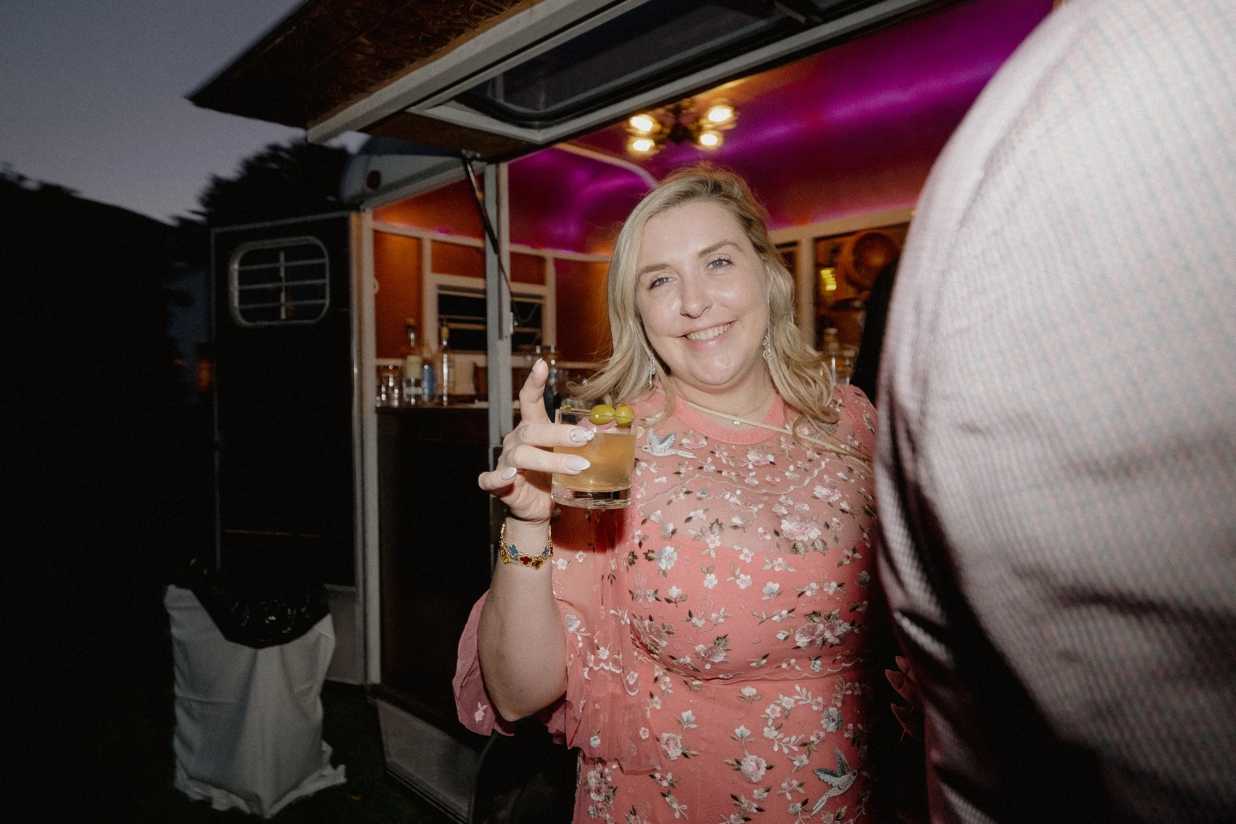 Cocktail at an outdoor wedding