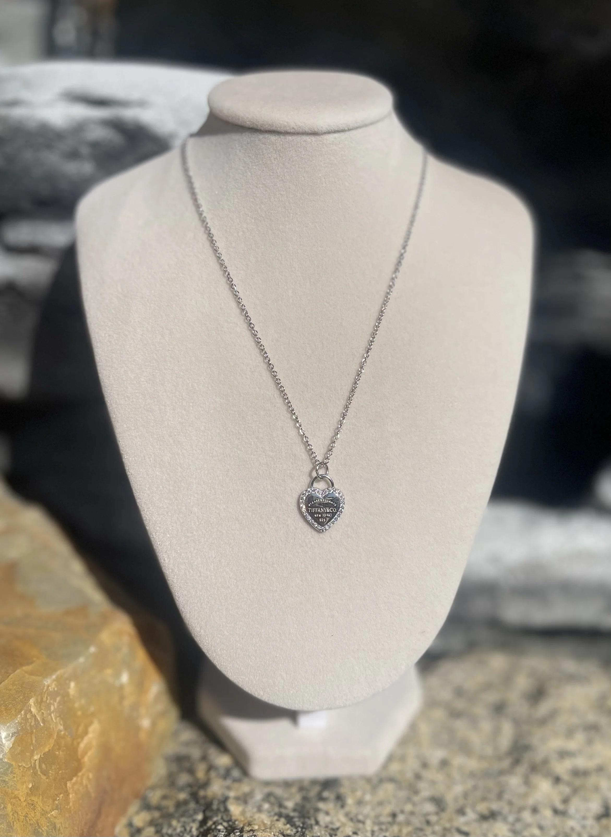 Tiffany Heart with Zirconia Necklace