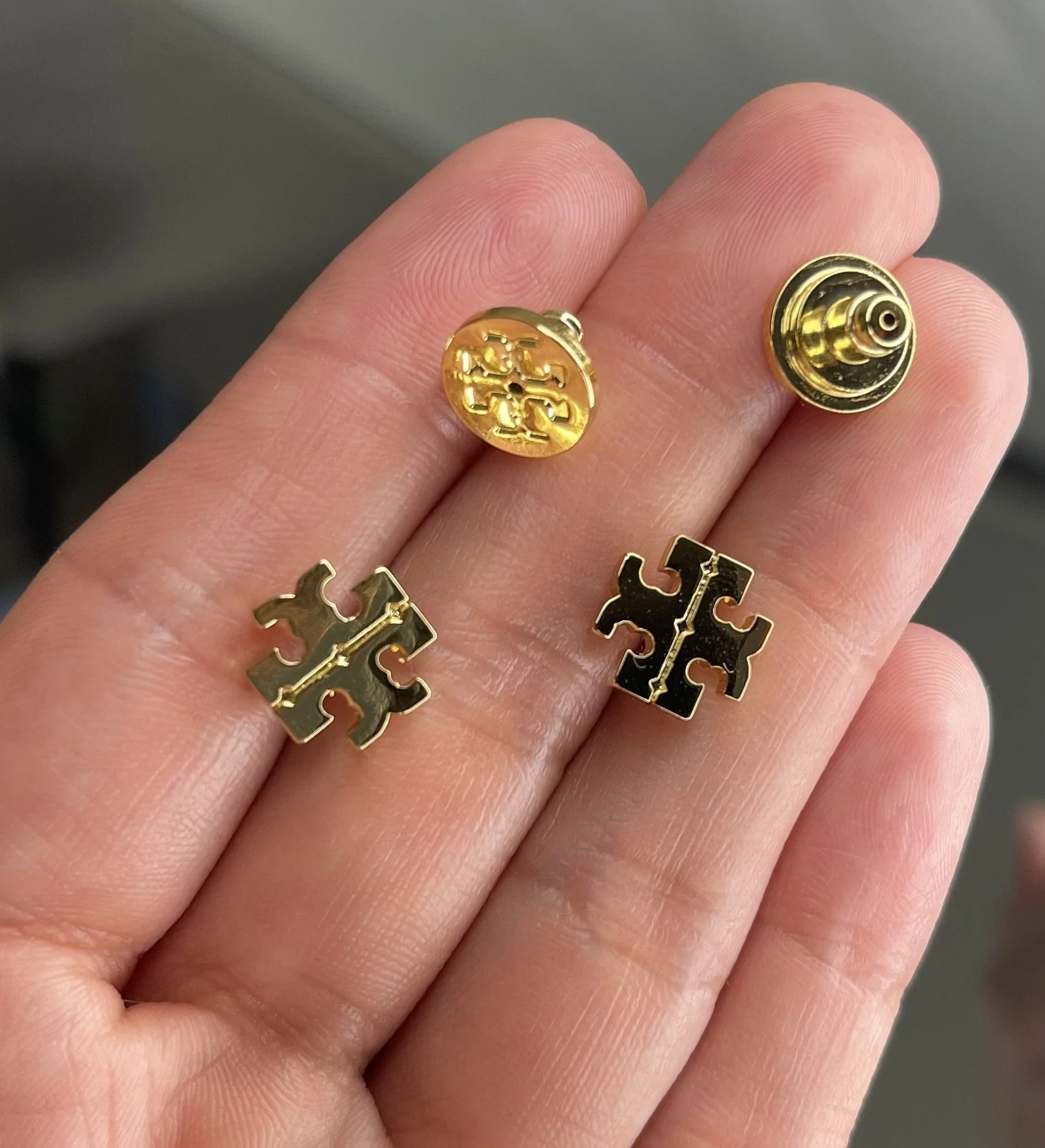 Gold Tory Stud Earrings