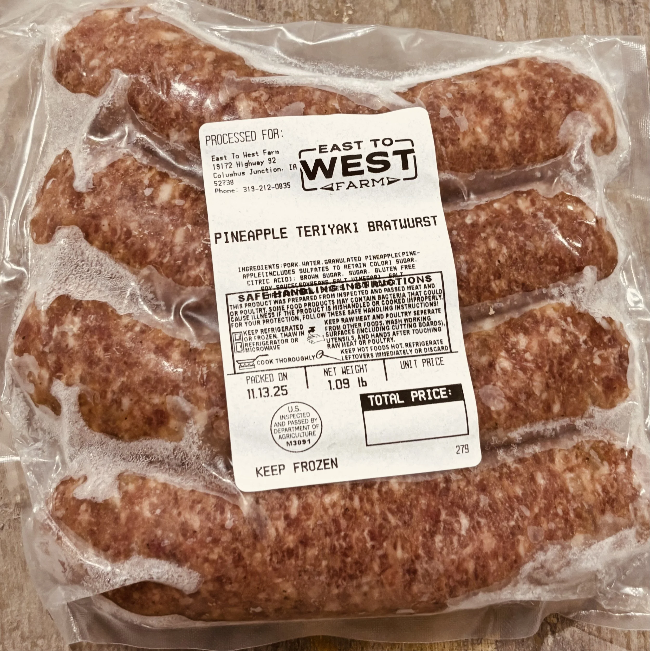 Brats - Pineapple Teriyaki