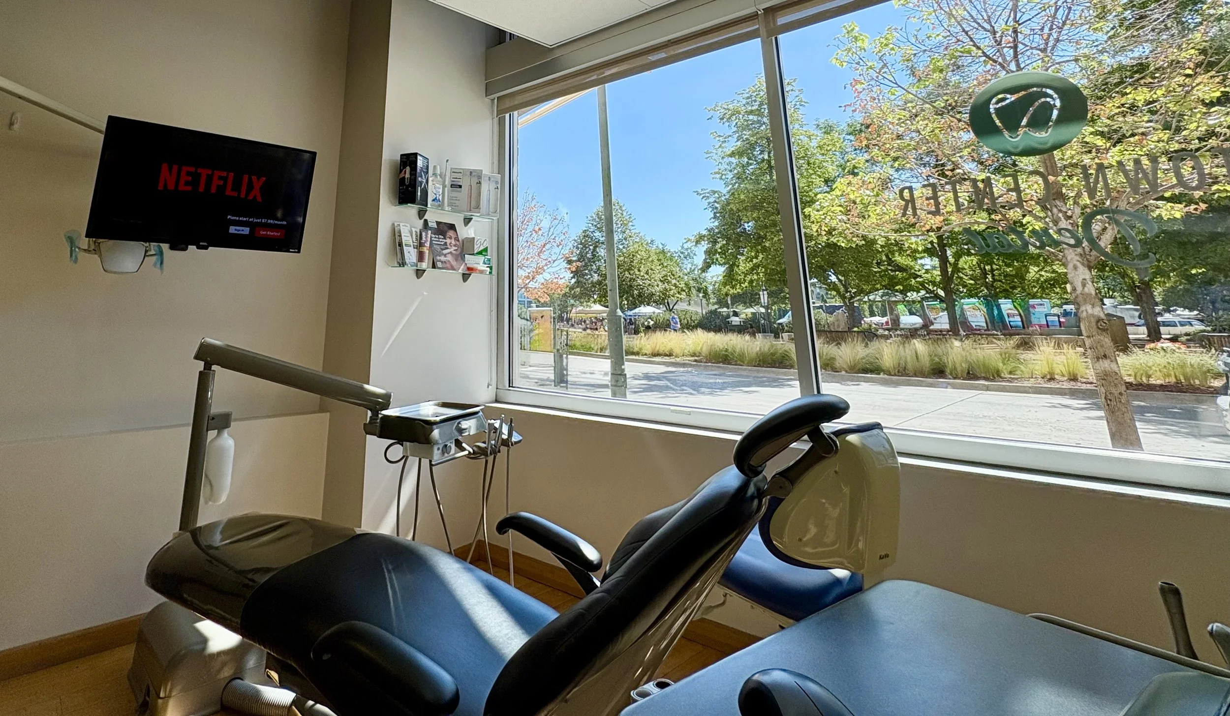Relax in our comfortable examination chairs and tune-in to your favorite shows while we take care of your dental needs