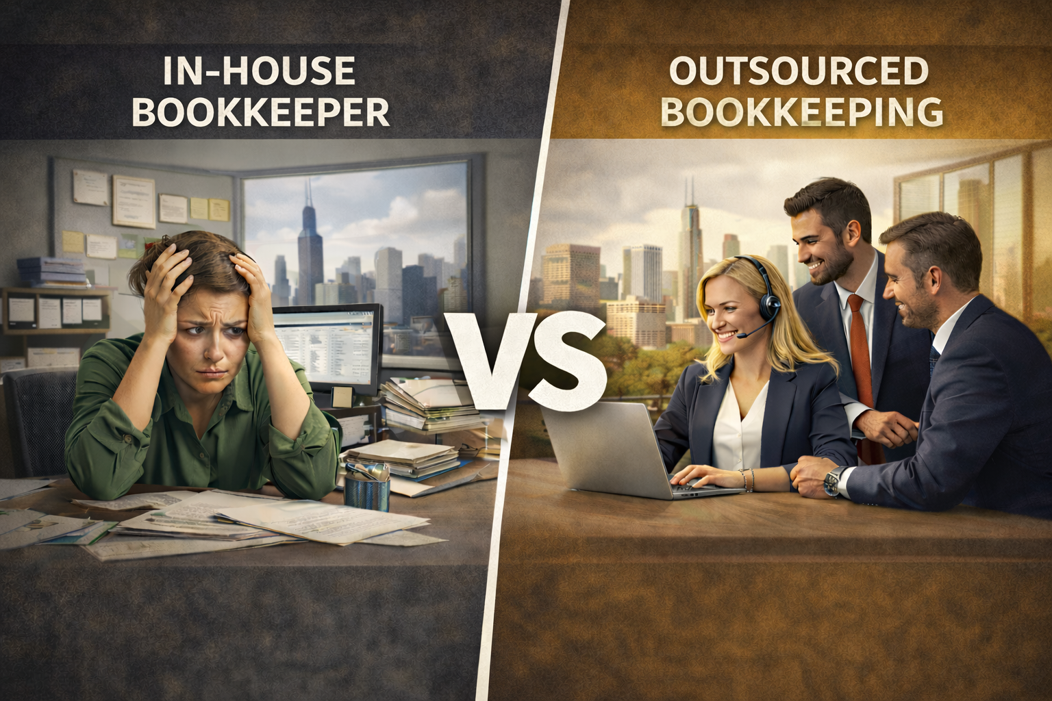 In-House Bookkeeper vs Outsourced Bookkeeping in Chicago